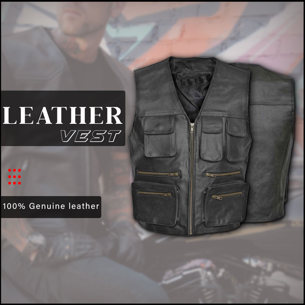 Leather Vest for Man