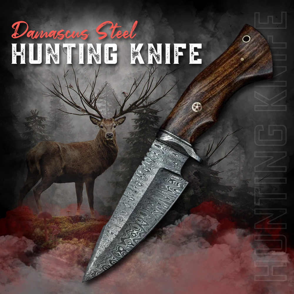 Damascus Steel Hunting Knives for Sale