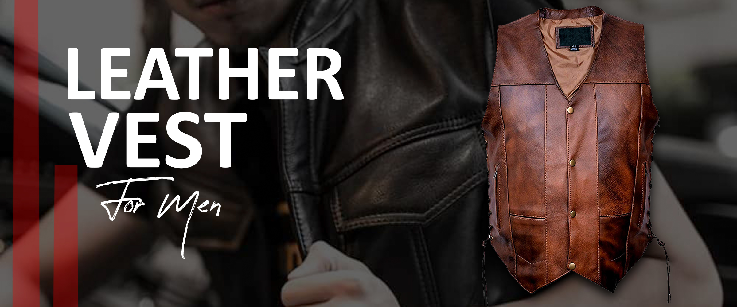 Leather Vest for Man