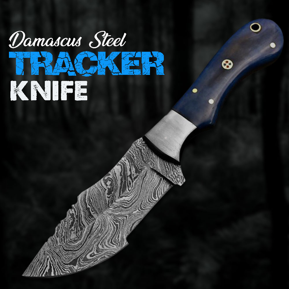 Damascus Tracker Knives for Sale