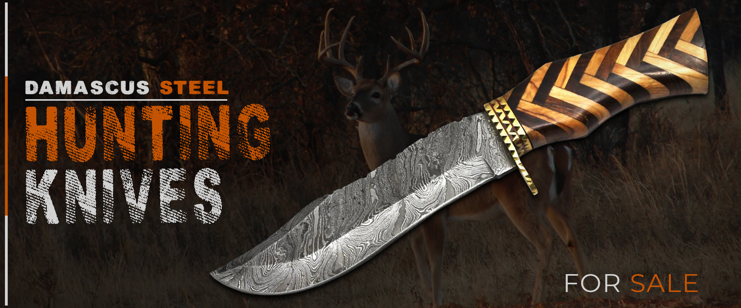 Damascus Steel Hunting Knives for Sale