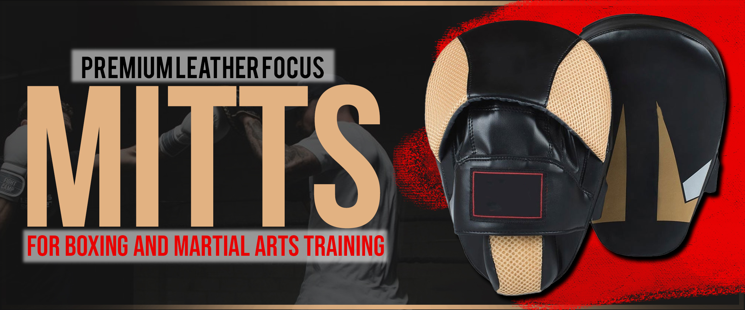 Premium Leather Focus Mitts for Boxing and Martial Arts Training