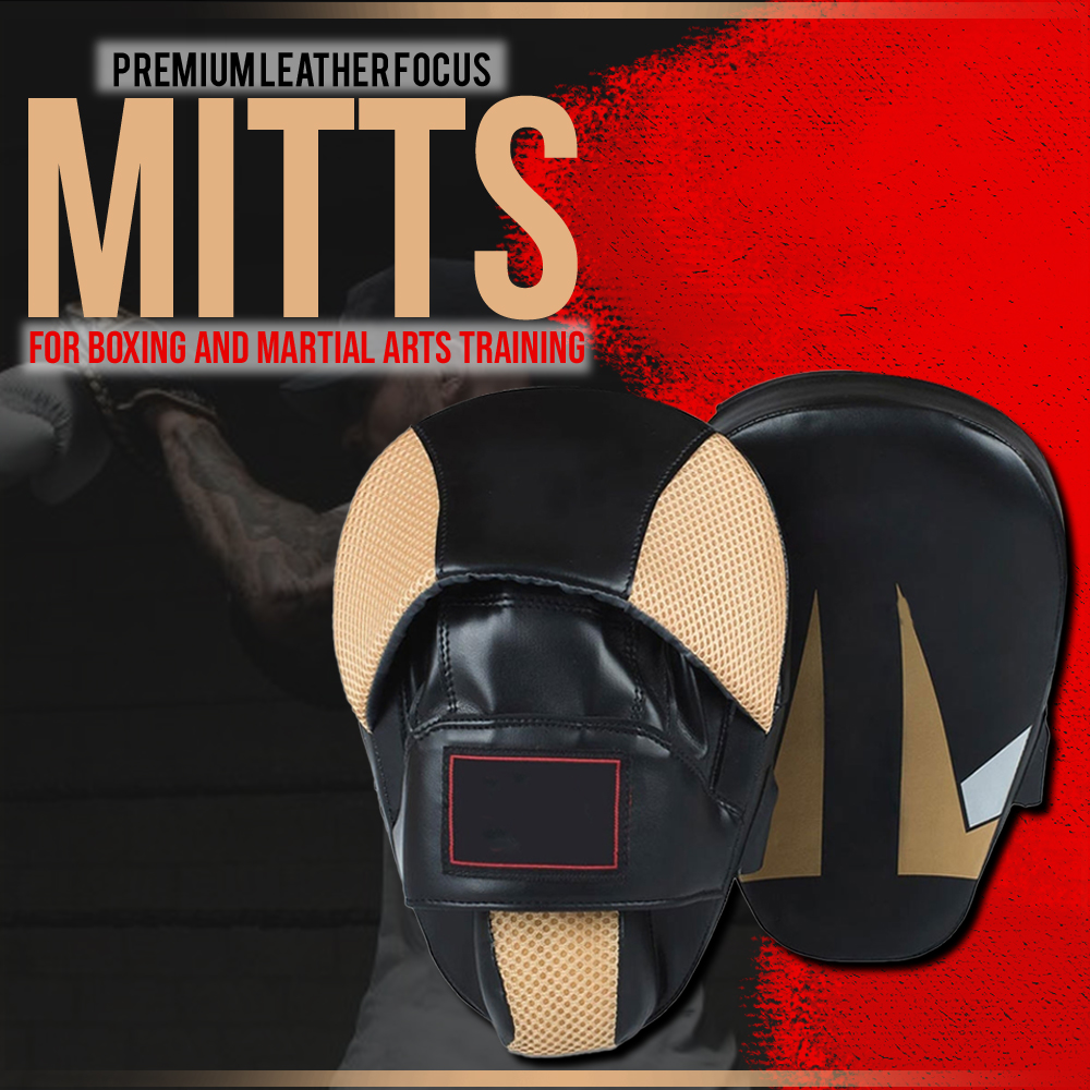 Premium Leather Focus Mitts for Boxing and Martial Arts Training