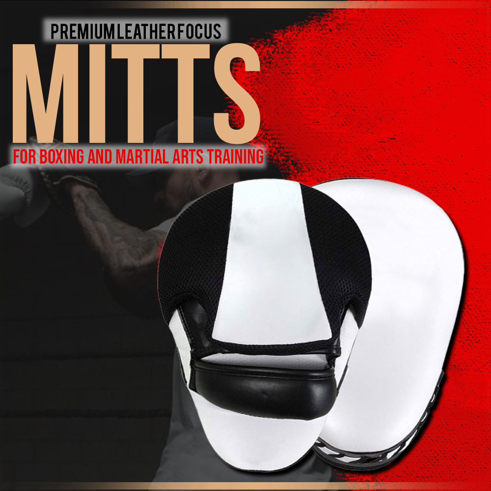 Premium Leather Focus Mitts for Boxing and Martial Arts Training