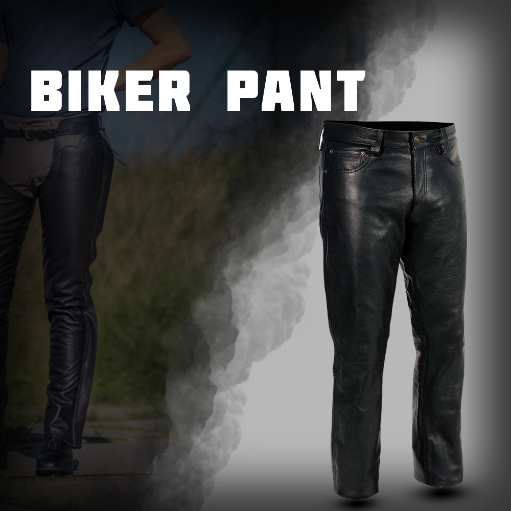 Slim-fit Leather Biker Pants for a Sleek and Edgy Look