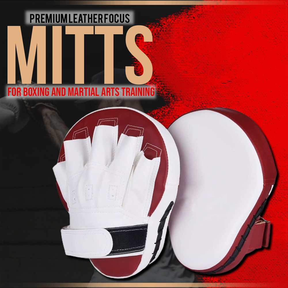 Premium Leather Focus Mitts for Boxing and Martial Arts Training