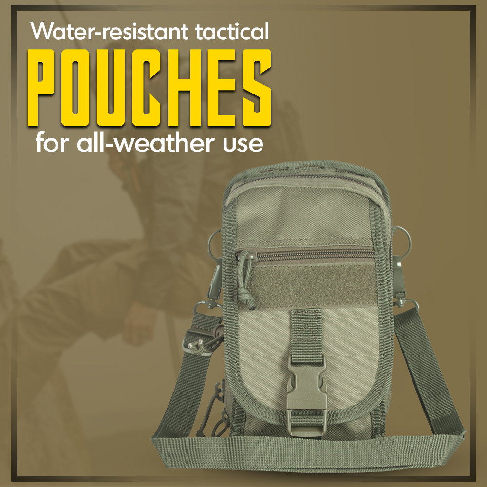 Water-resistant Tactical Pouches for All-weather Use