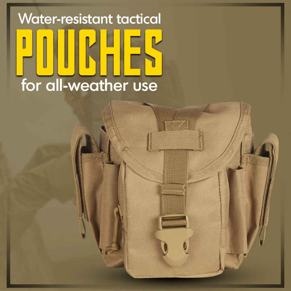 Water-resistant Tactical Pouches for All-weather Use