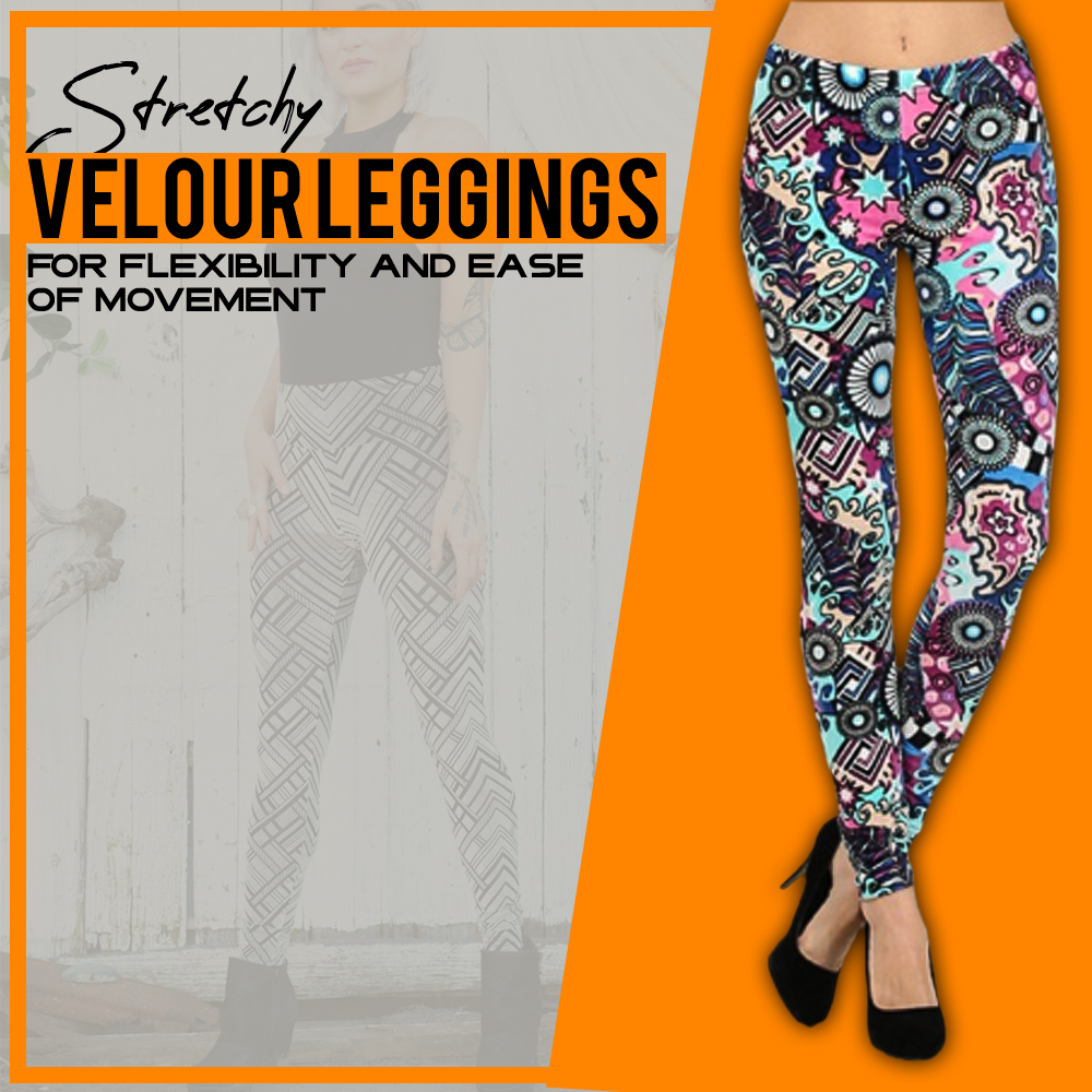 Stretchy Velour Leggings for Flexibility and Ease of Movement