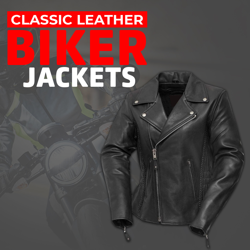 Classic leather biker jackets for a timeless and edgy look