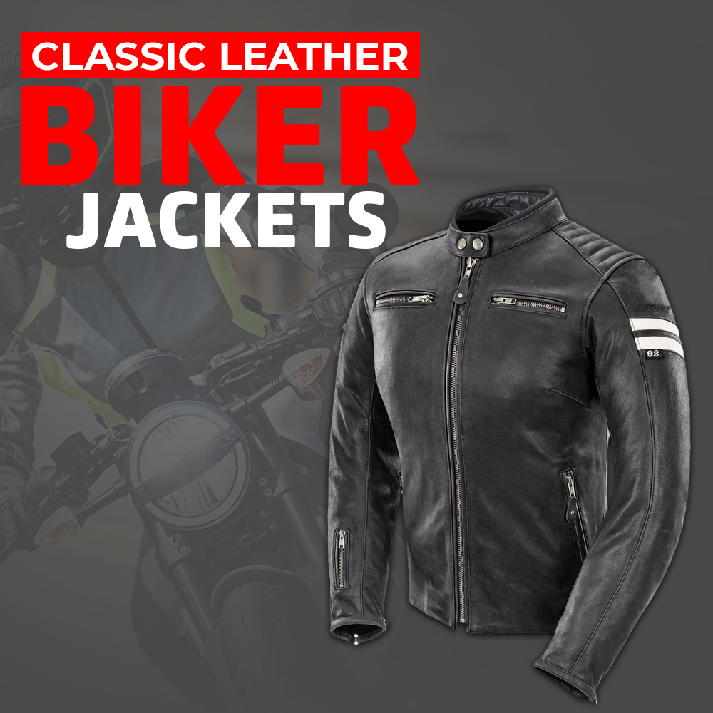 Classic leather biker jackets for a timeless and edgy look