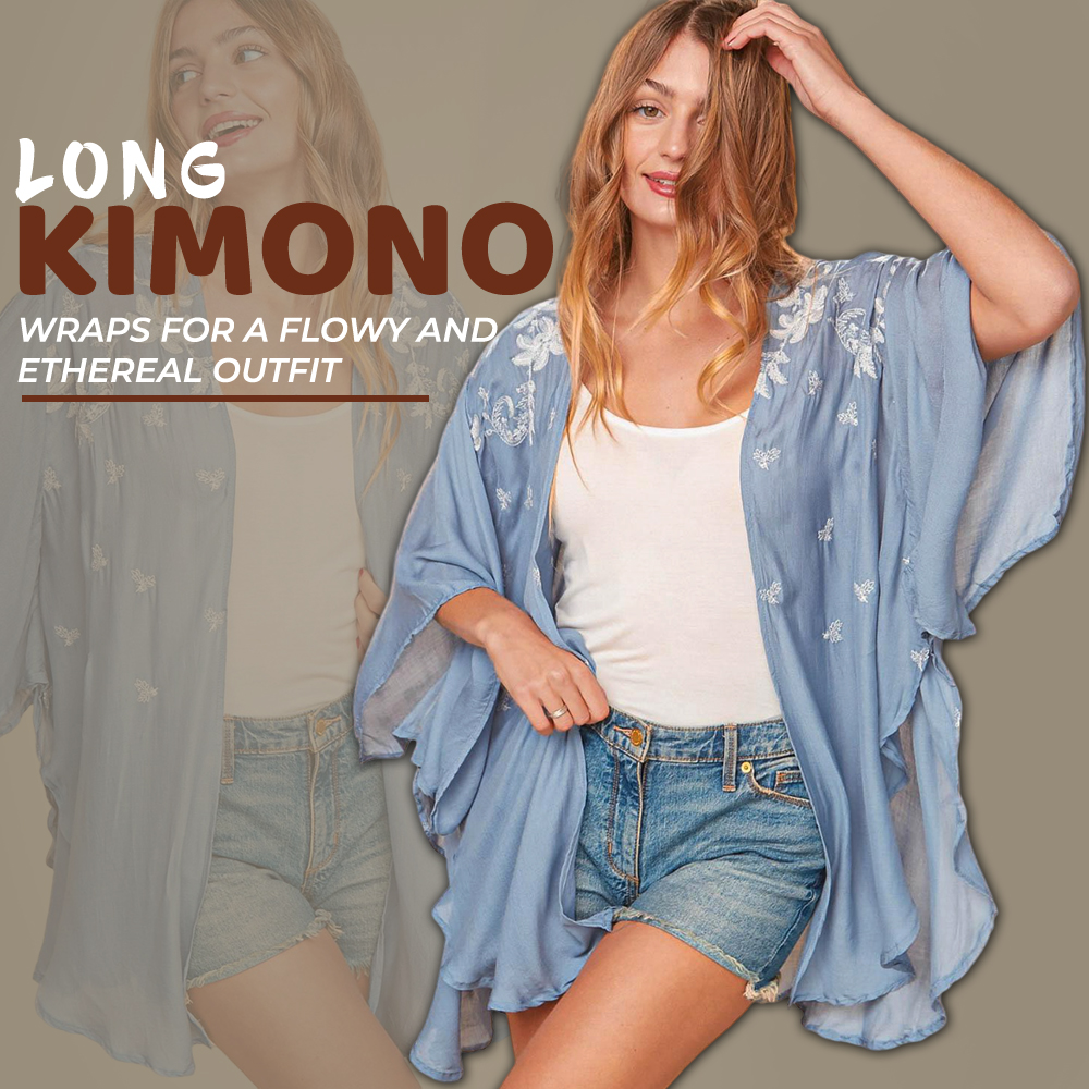 Long Kimono Wraps for A Flowy and Ethereal Outfit