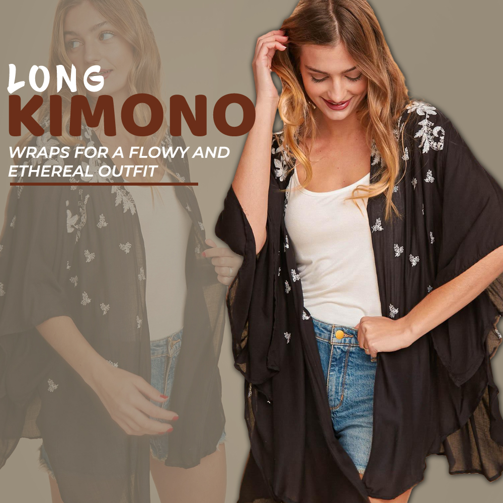 Long Kimono Wraps for A Flowy and Ethereal Outfit