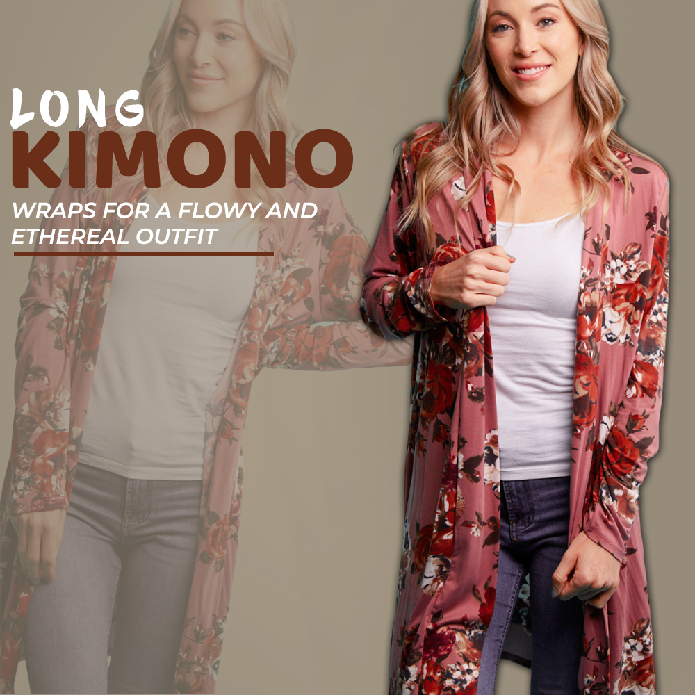 Long Kimono Wraps for A Flowy and Ethereal Outfit