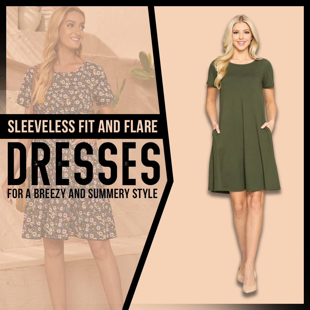 Sleeveless Fit-and-Flare Dresses for a Breezy and Summery Style