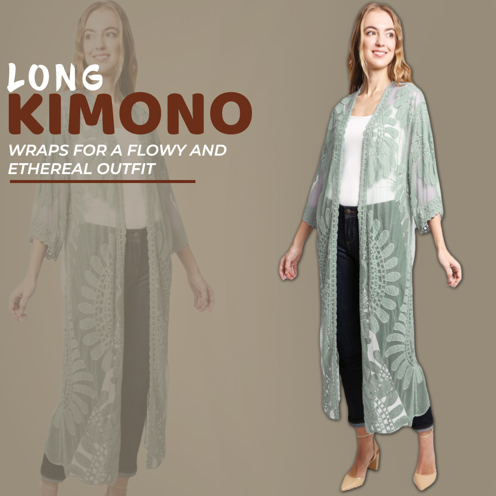 Long Kimono Wraps for A Flowy and Ethereal Outfit