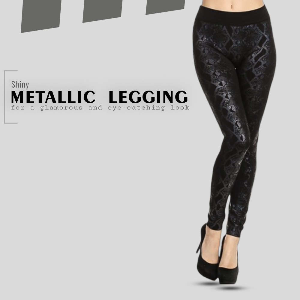 Shiny Metallic Leggings for a Glamorous and Eye-Catching Look