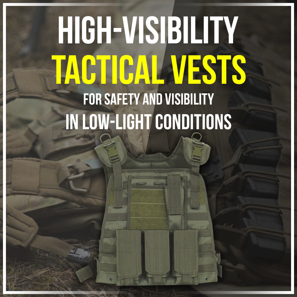 High-visibility tactical vests for safety and visibility in low-light conditions