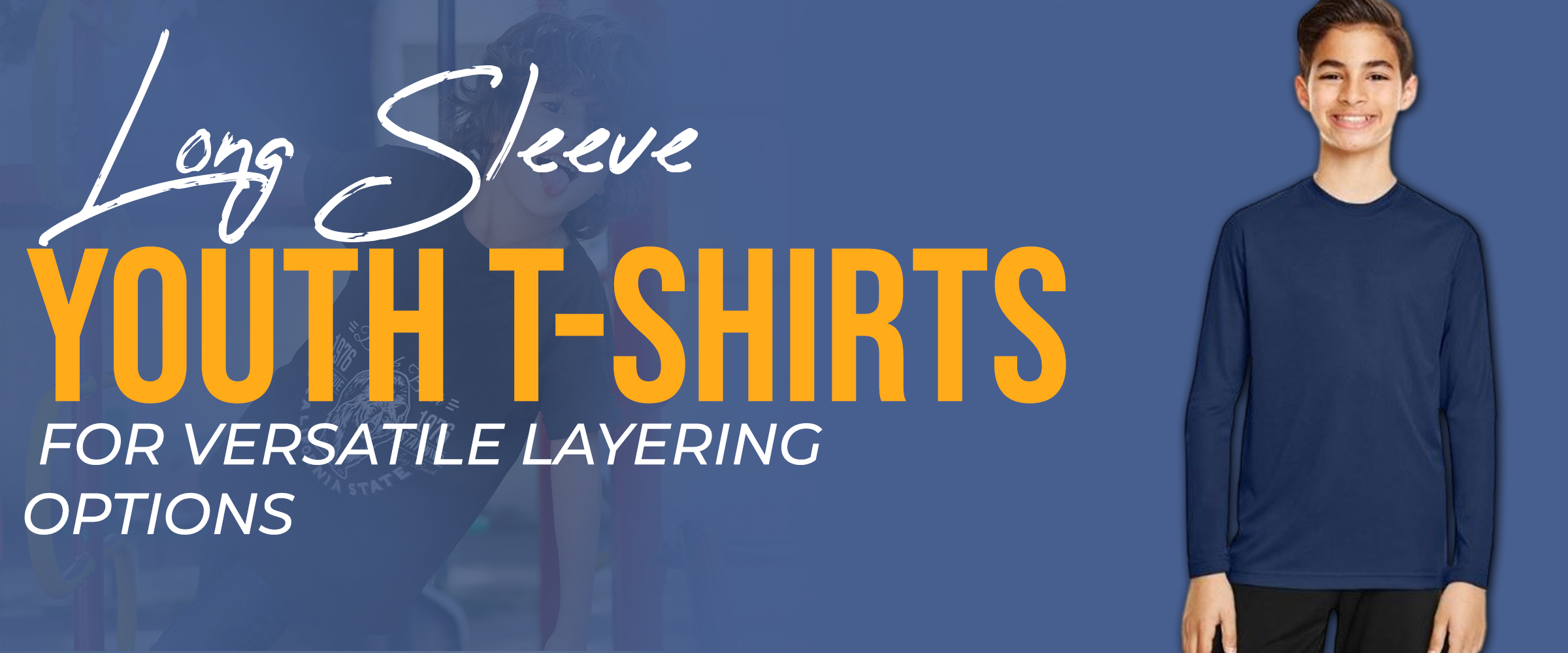 Long-sleeve youth T-shirts for versatile layering options