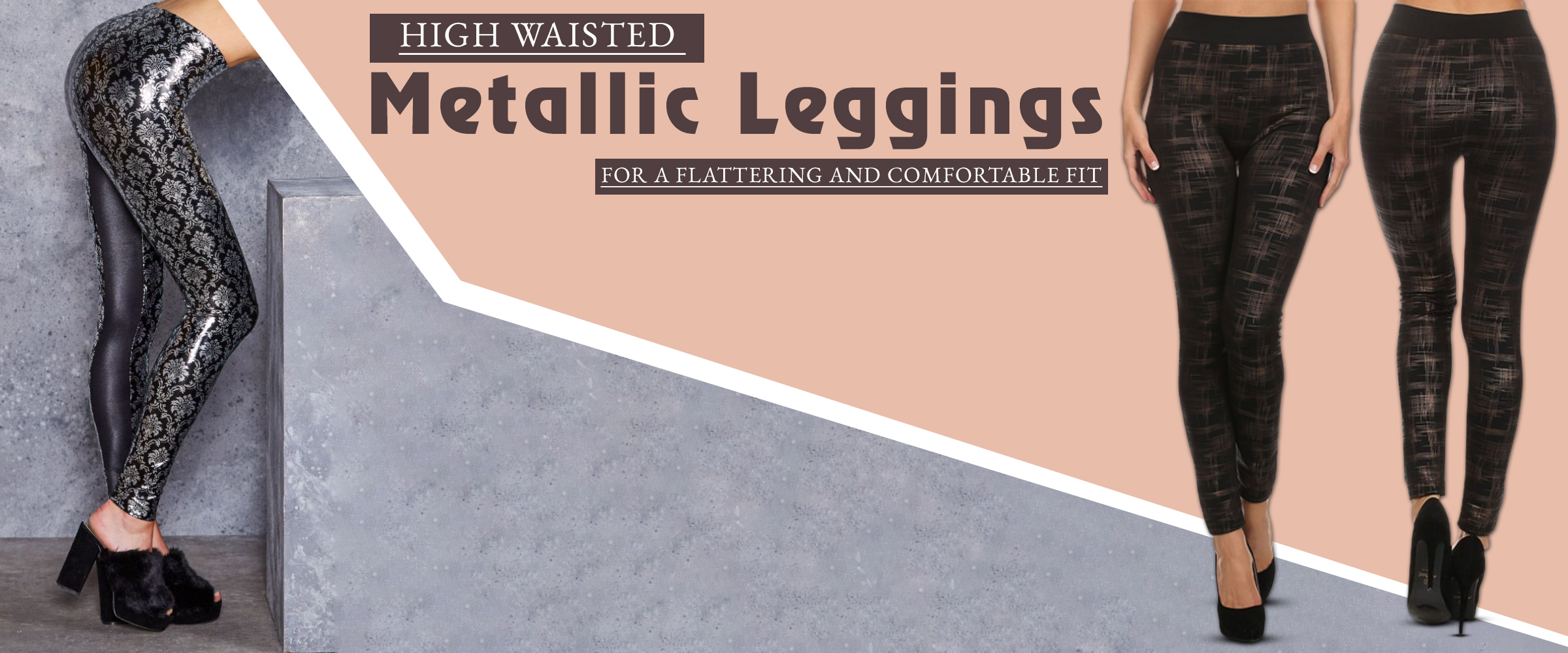 High-Waisted Metallic Leggings for a Flattering and Comfortable Fit