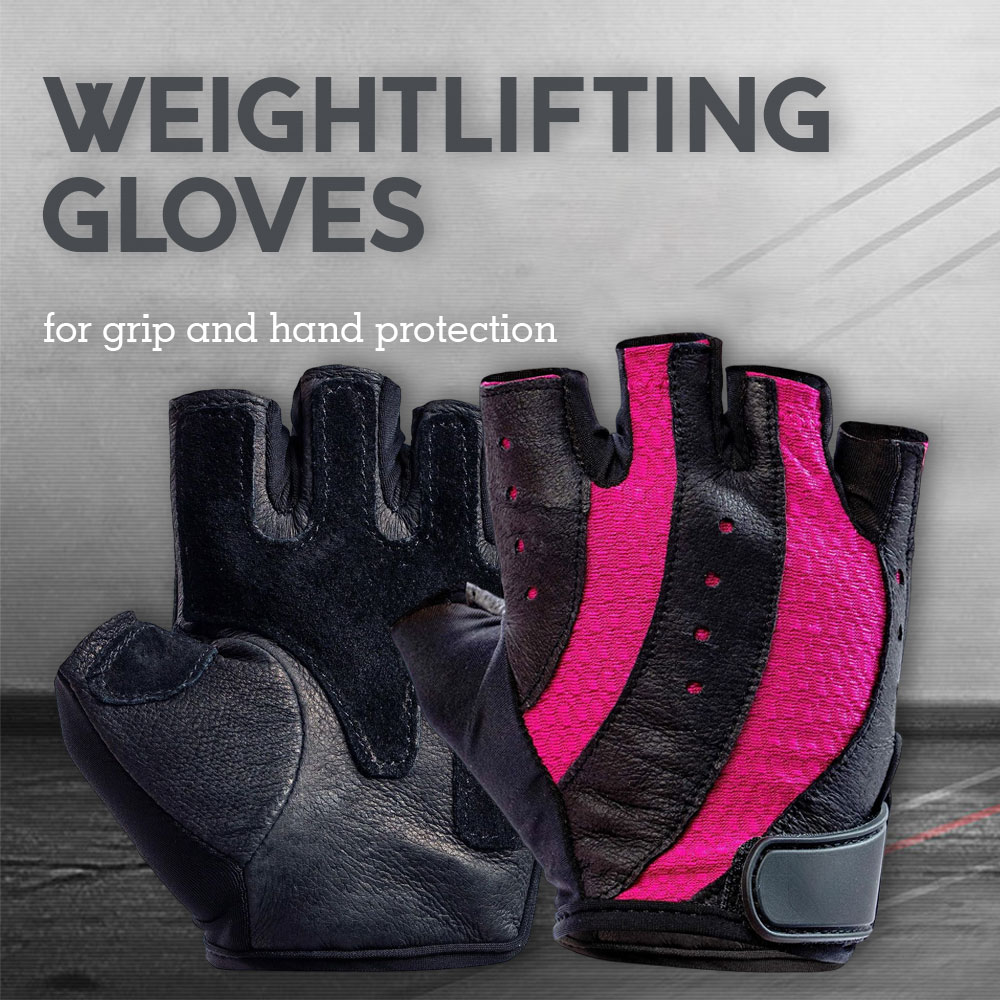 Weightlifting gloves for grip and hand protection