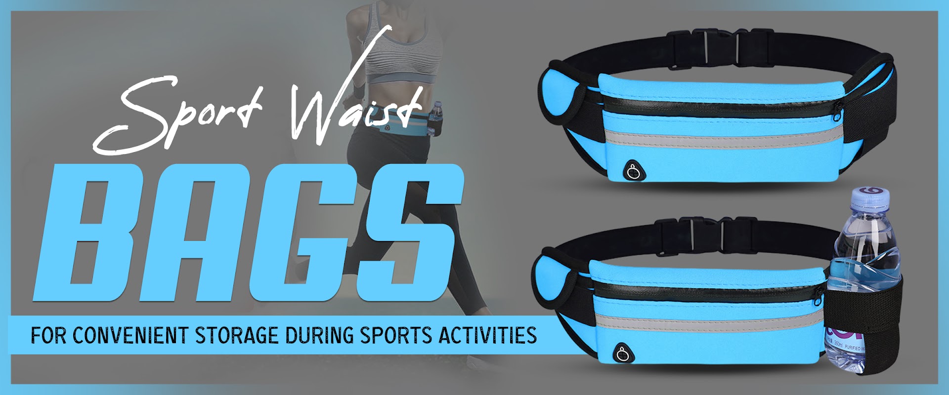 Sport waist bags for convenient storage during sports activities