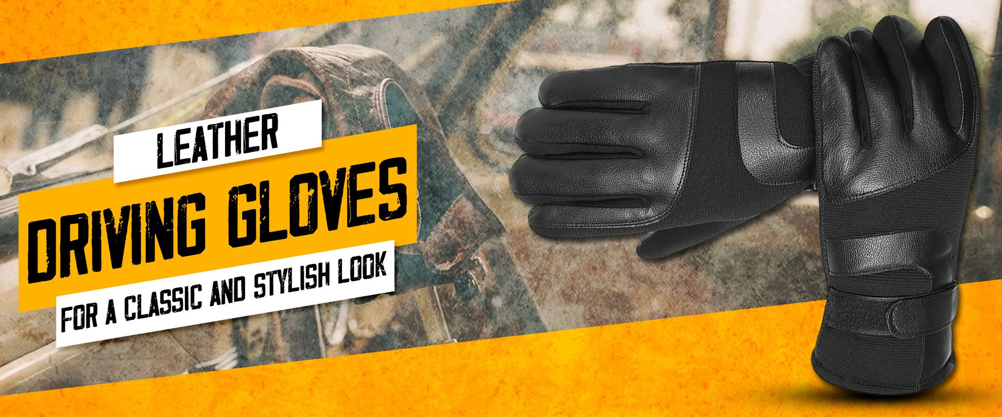 Leather driving gloves for a classic and stylish look