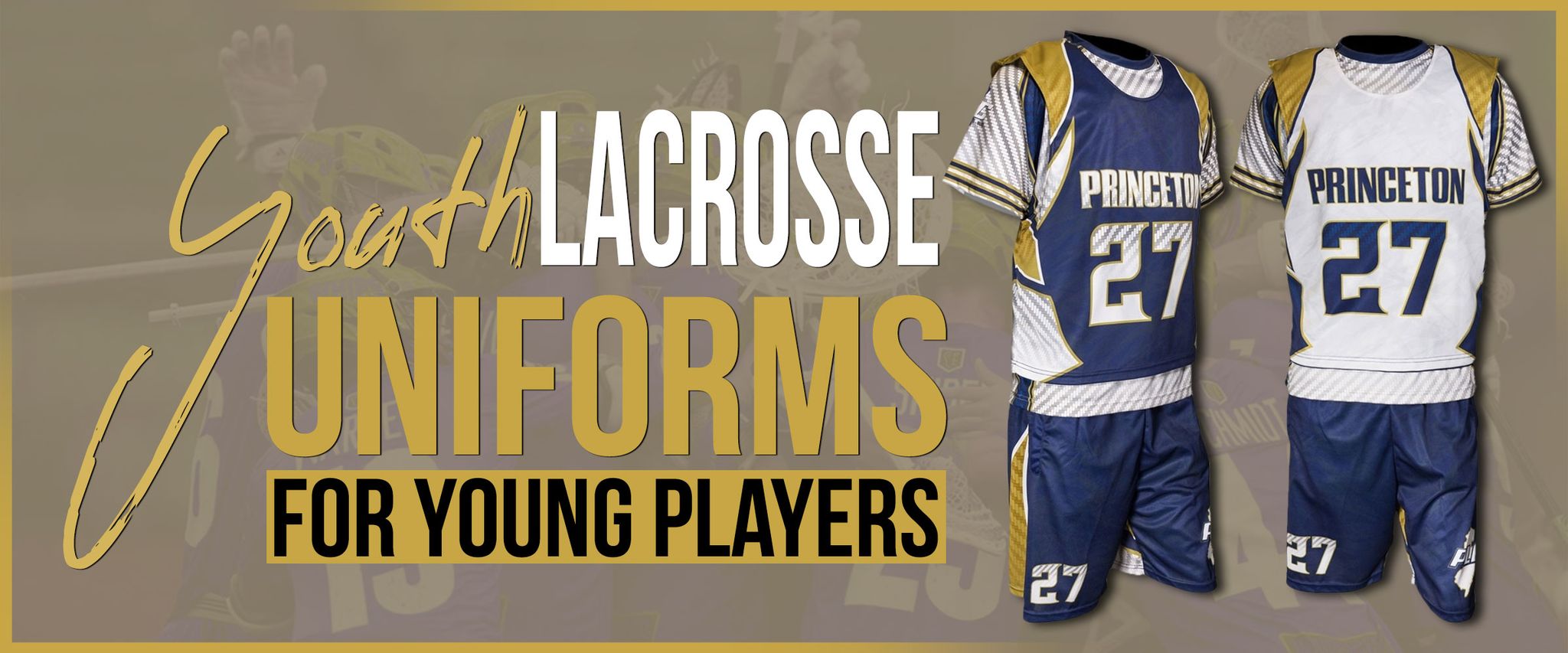 Youth lacrosse uniforms for young players