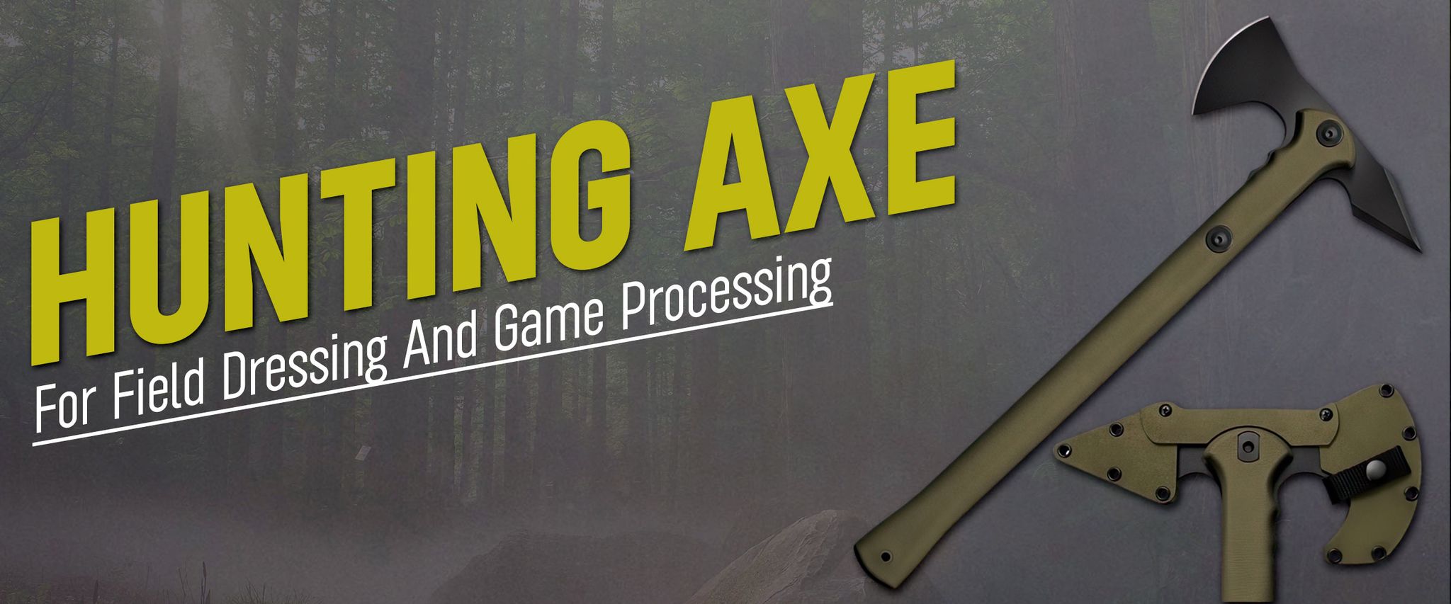 Hunting axe for field dressing and game processing