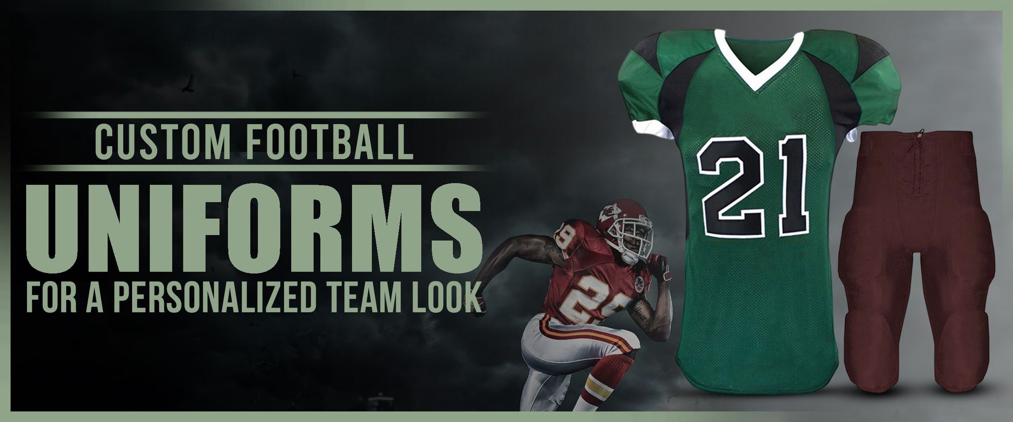 Custom football uniforms for a personalized team look