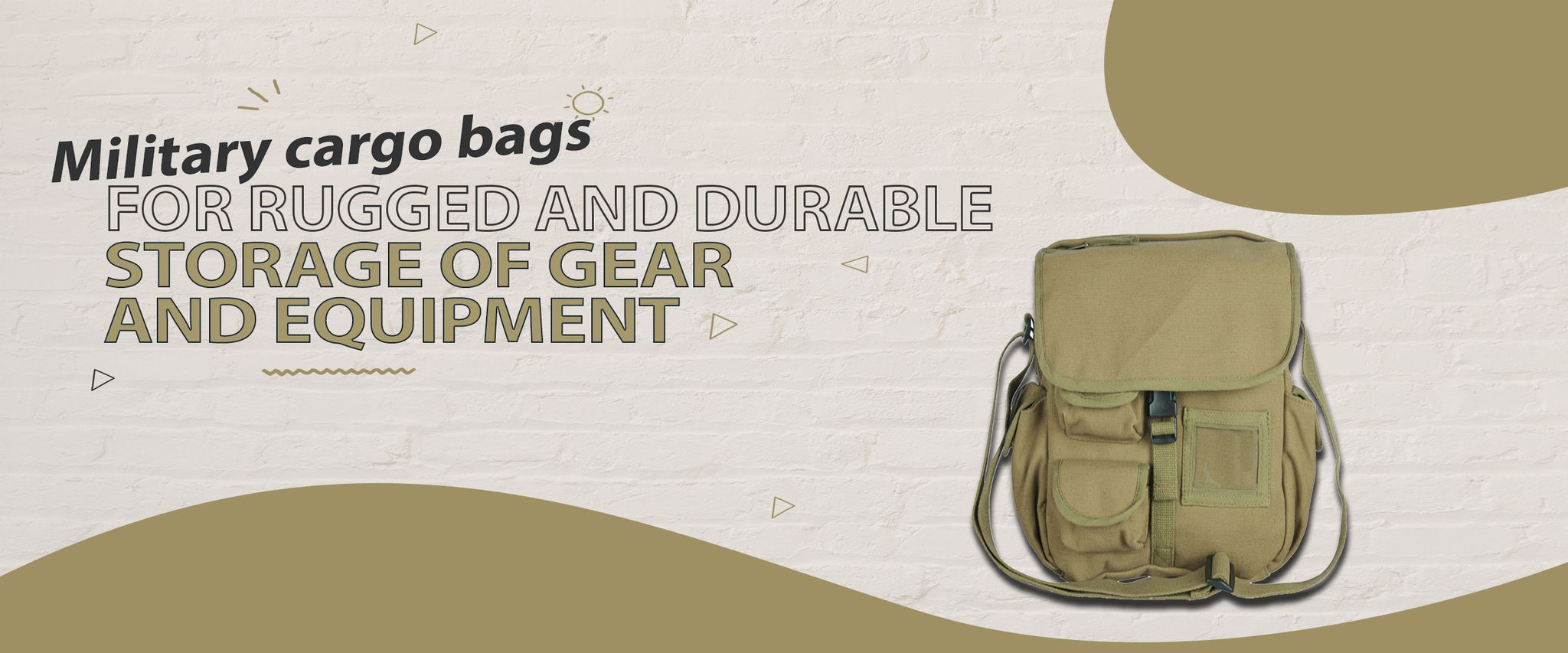 Military cargo bags for rugged and durable storage of gear and equipment