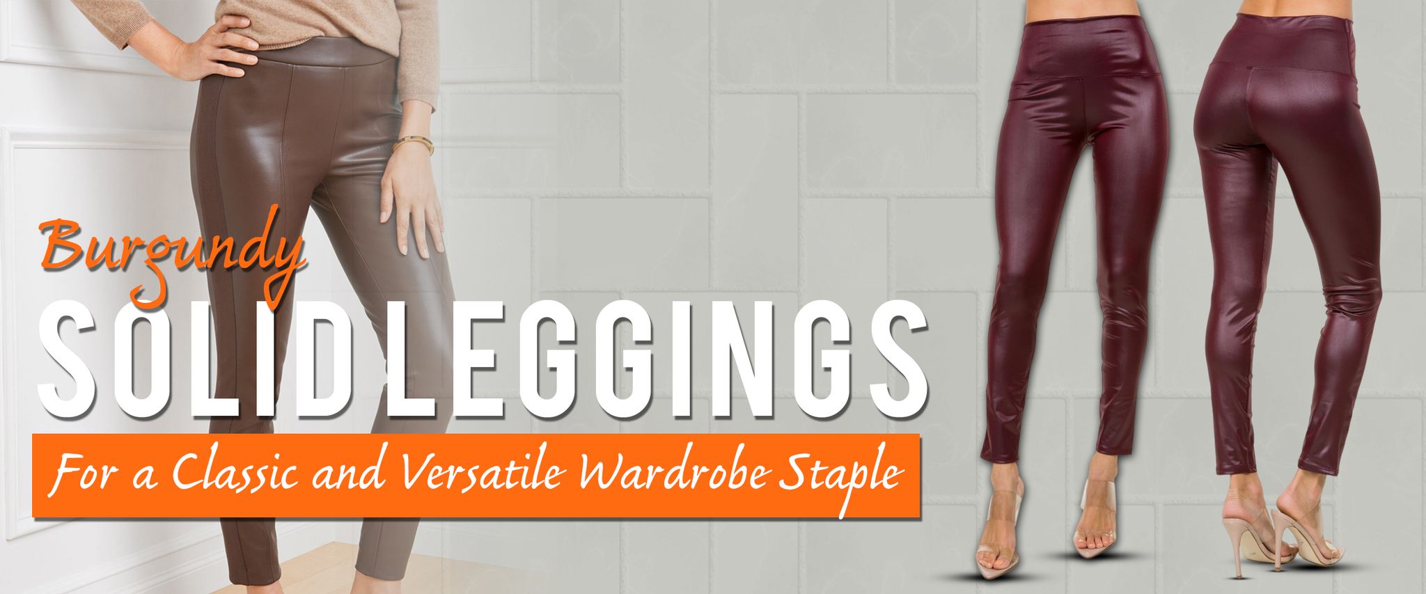 Burgundy Solid Leggings for A Classic and Versatile Wardrobe Staple