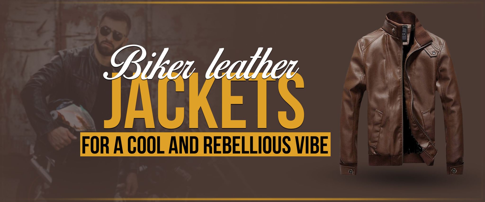 Biker leather jackets for a cool and rebellious vibe