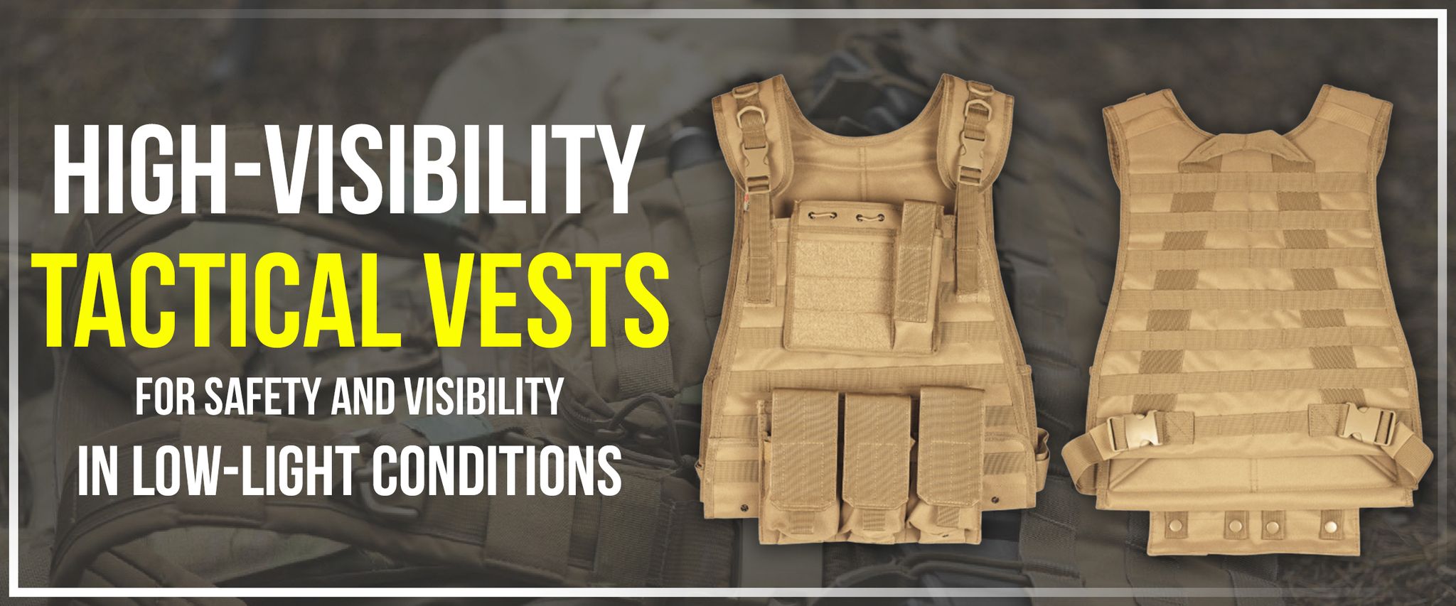 High-visibility tactical vests for safety and visibility in low-light conditions