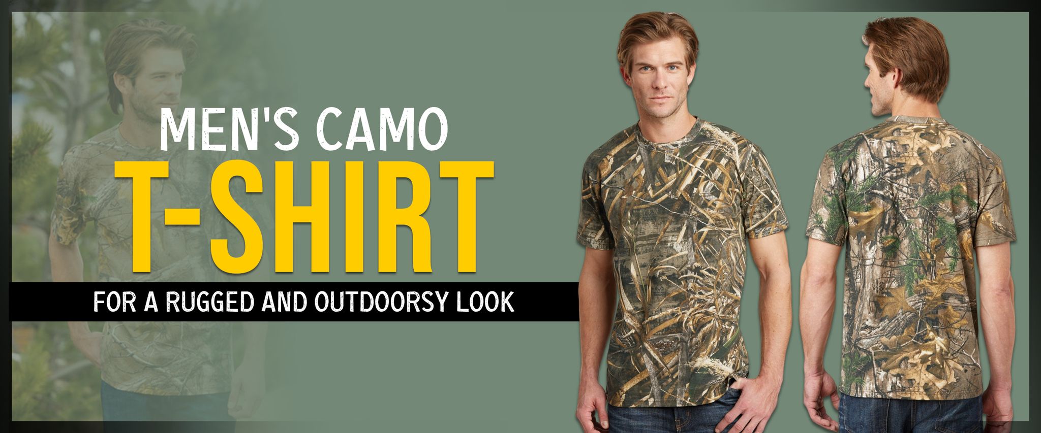 Men's camo T-shirts for a rugged and outdoorsy look