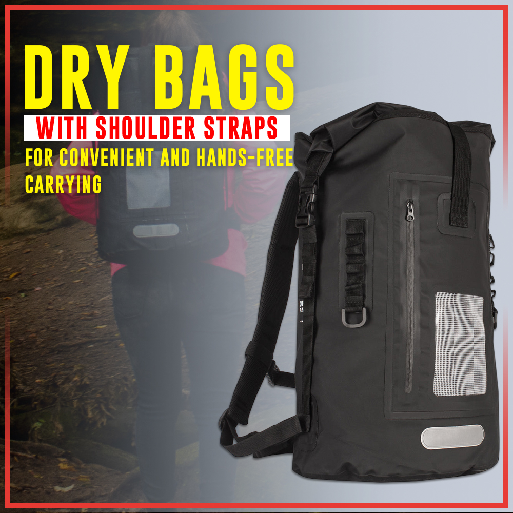 Dry Bags with Shoulder Straps for Convenient and Hands-Free Carrying