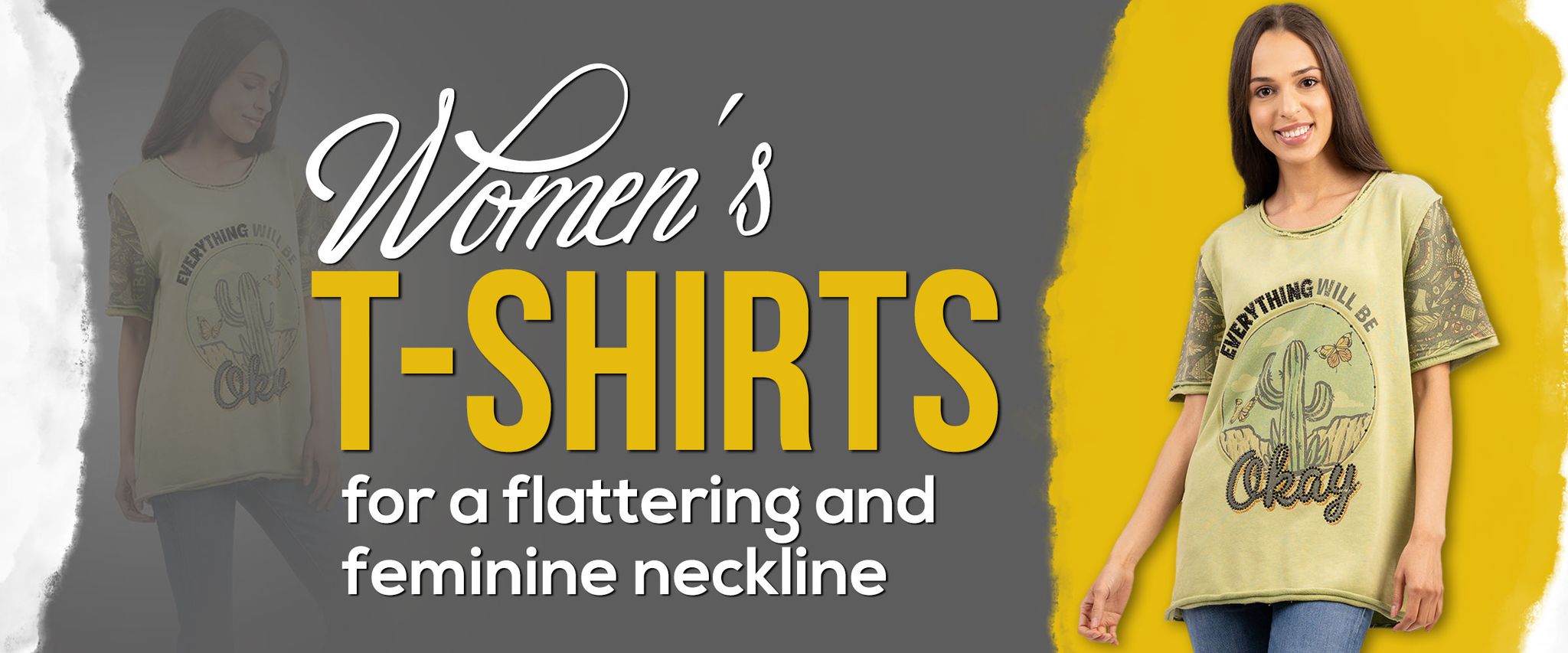 Women's T-shirts for a flattering and feminine neckline