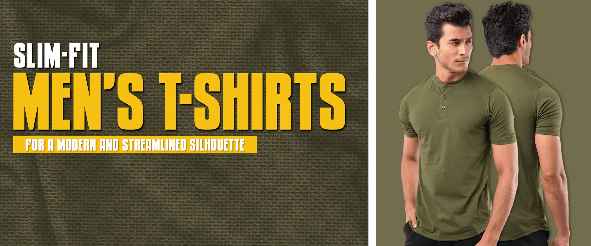 Slim-fit men's T-shirts for a modern and streamlined silhouette