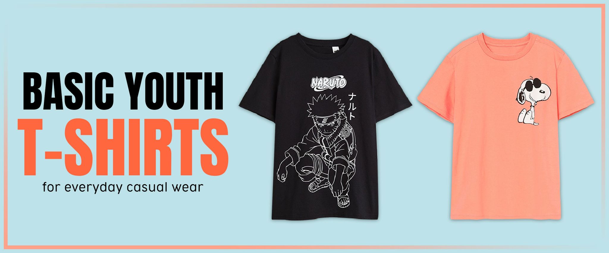 Basic youth T-shirts for everyday casual wear