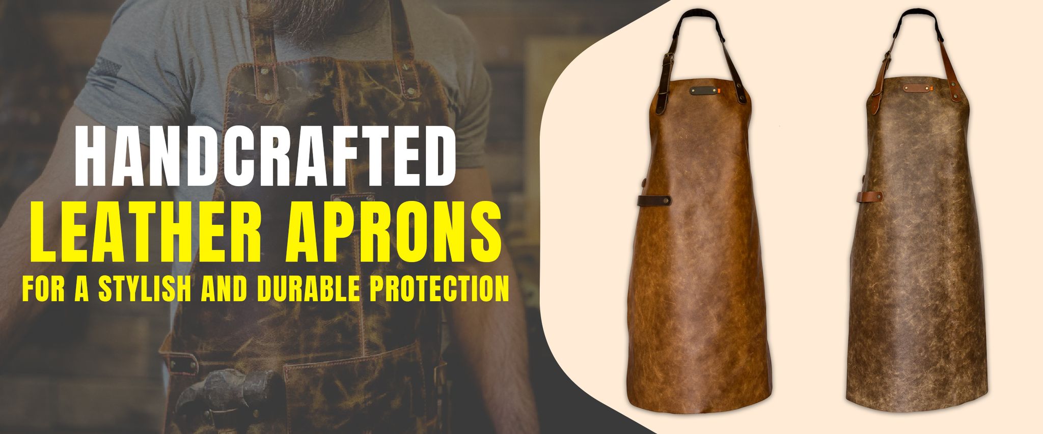 Handcrafted leather aprons for a stylish and durable protection