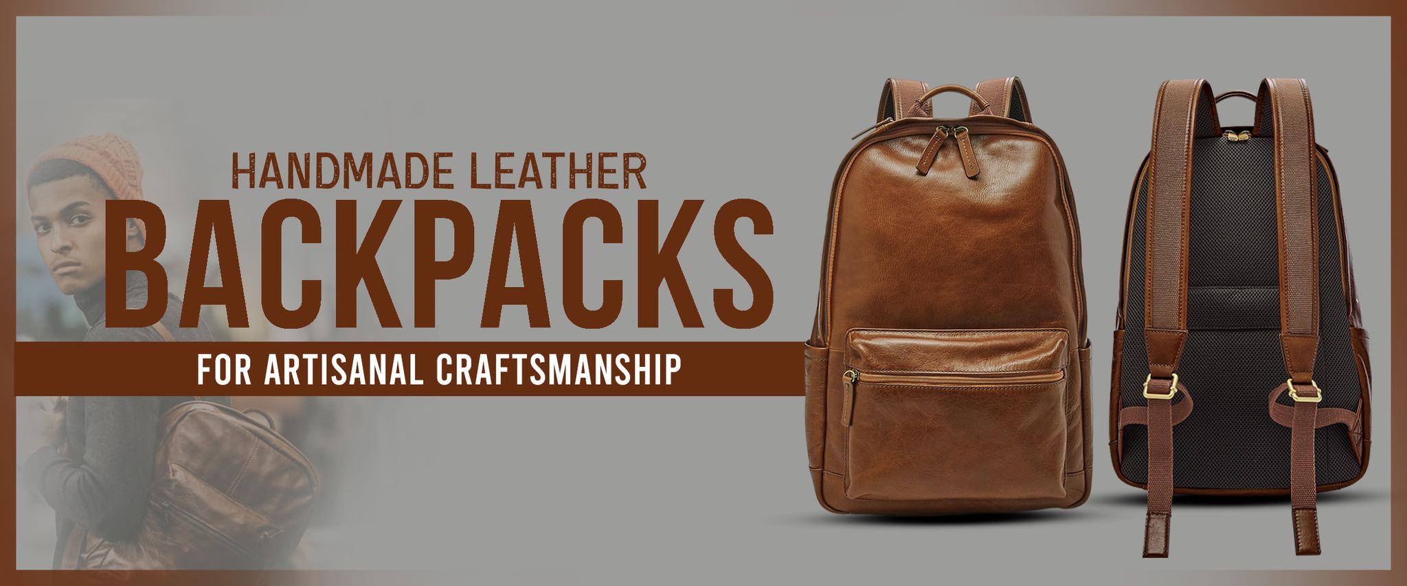 Handmade leather backpacks for artisanal craftsmanship