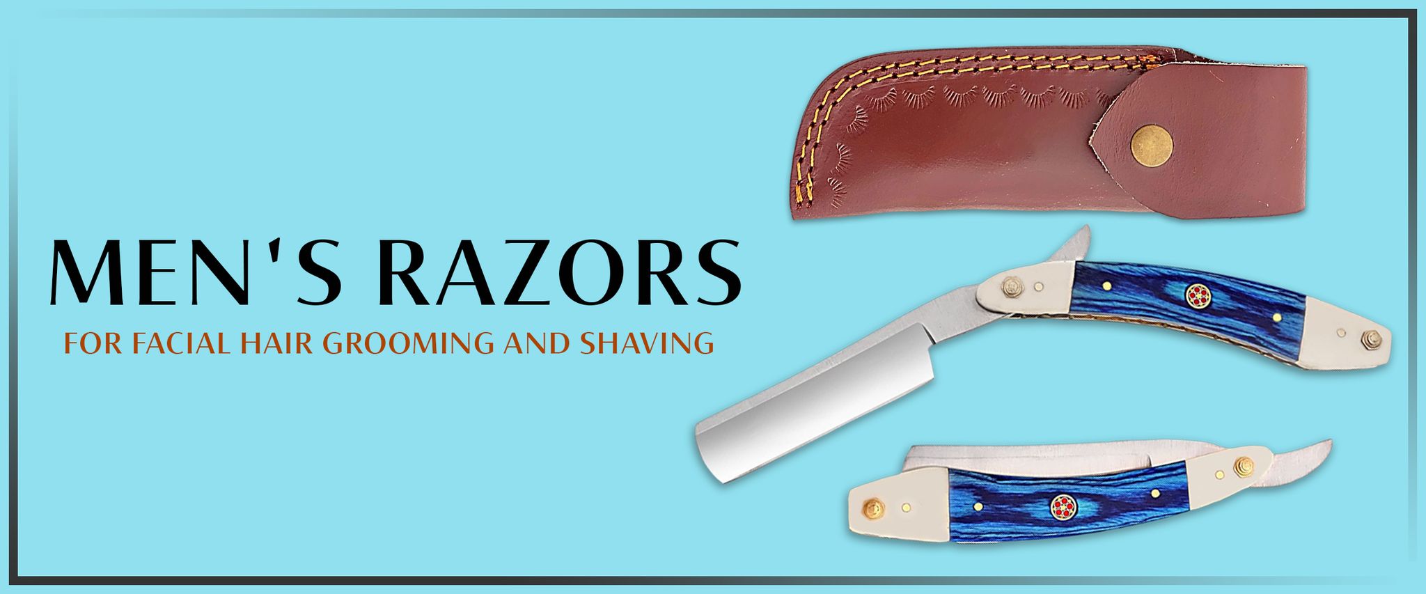 Men's razors for facial hair grooming and shaving