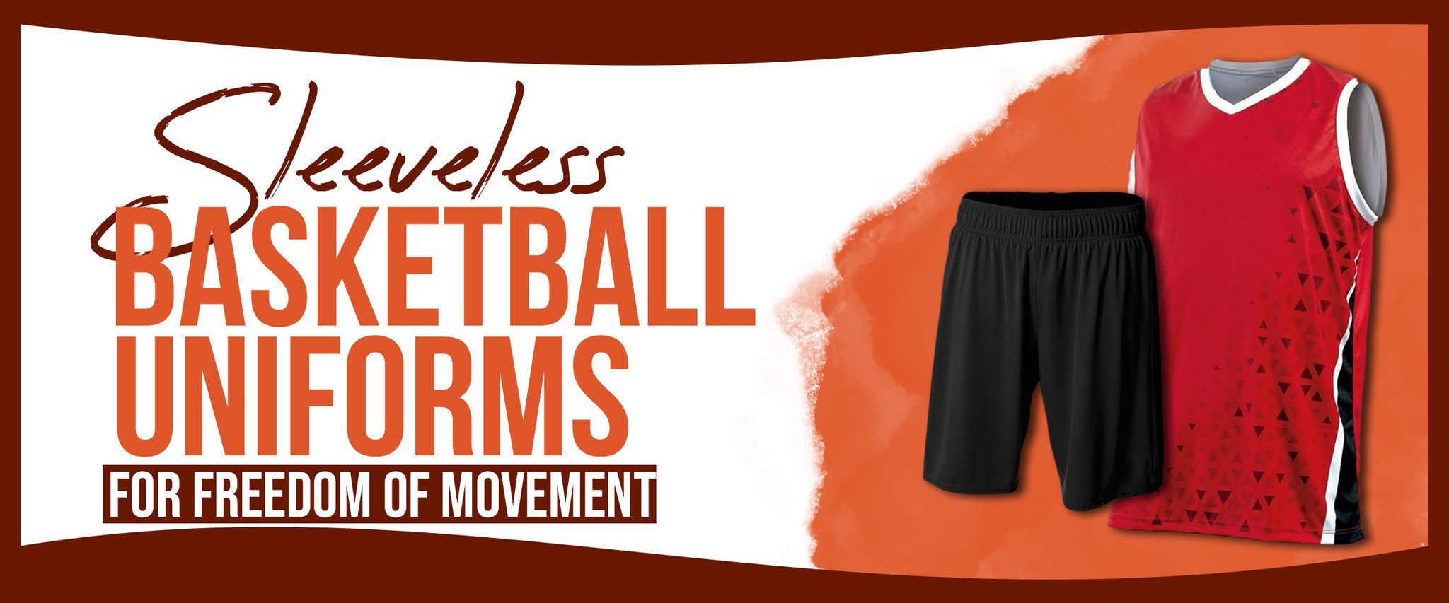 Sleeveless basketball uniforms for freedom of movement