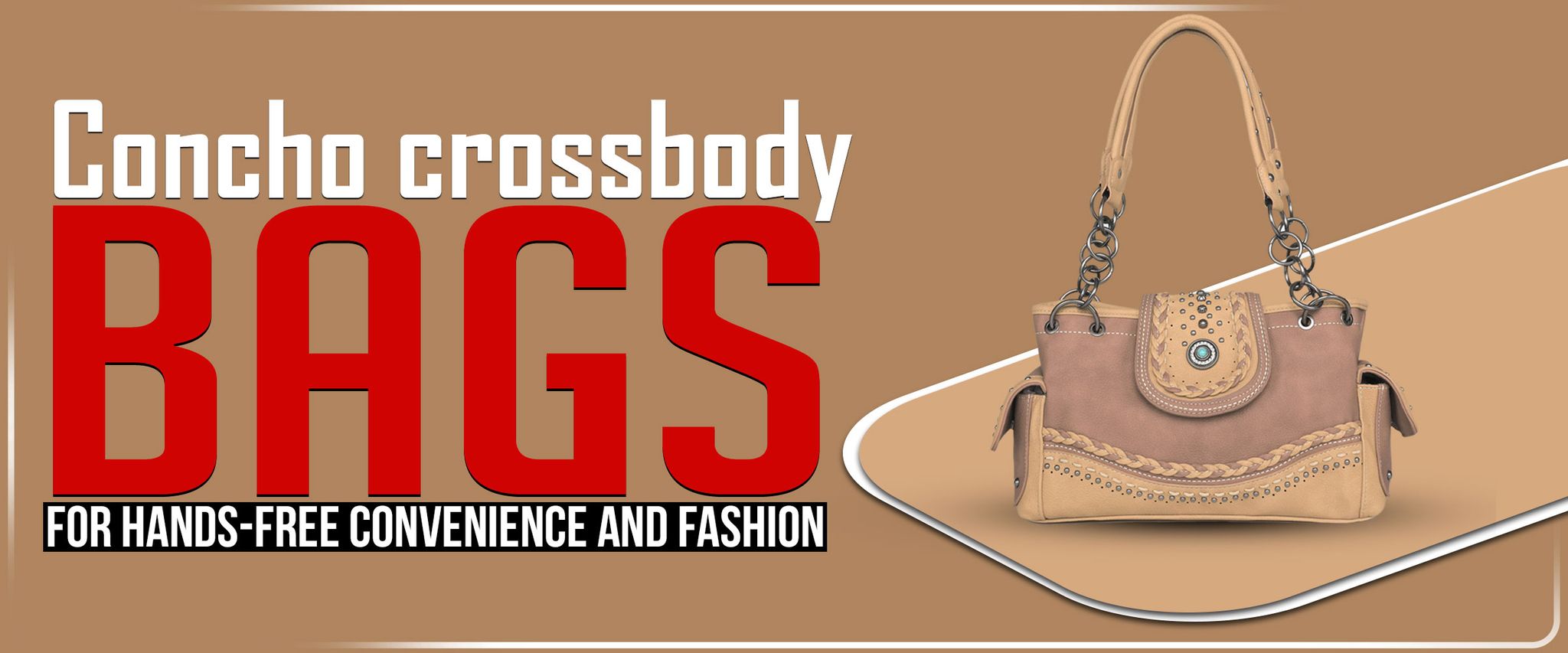 Concho crossbody bags for hands-free convenience and fashion