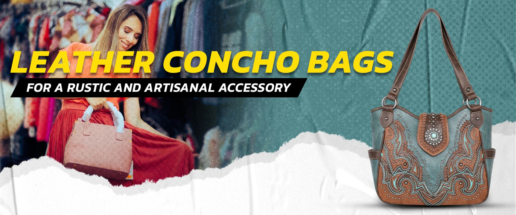 Leather concho bags for a rustic and artisanal accessory