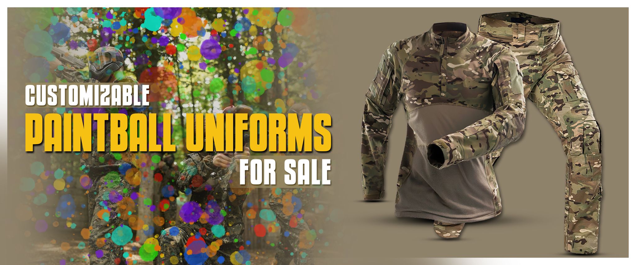 Customizable paintball uniforms for sale