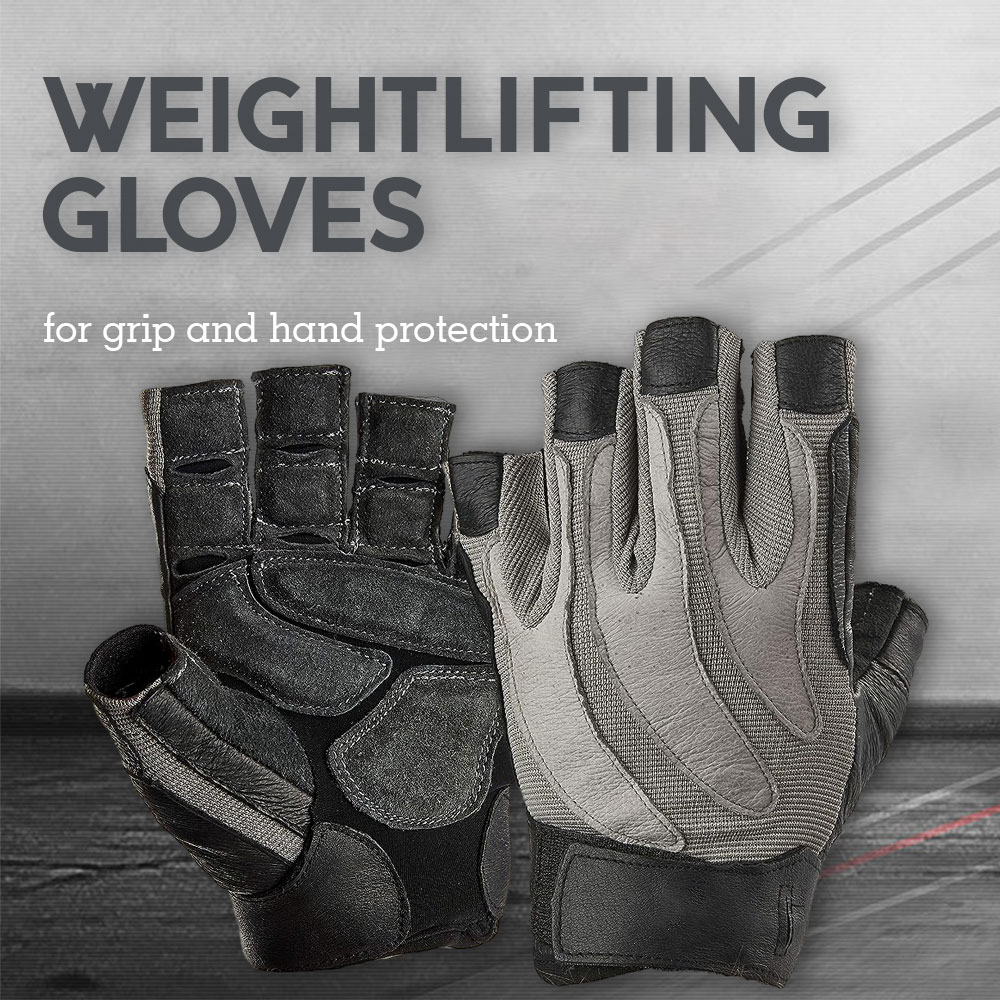 Weightlifting gloves for grip and hand protection