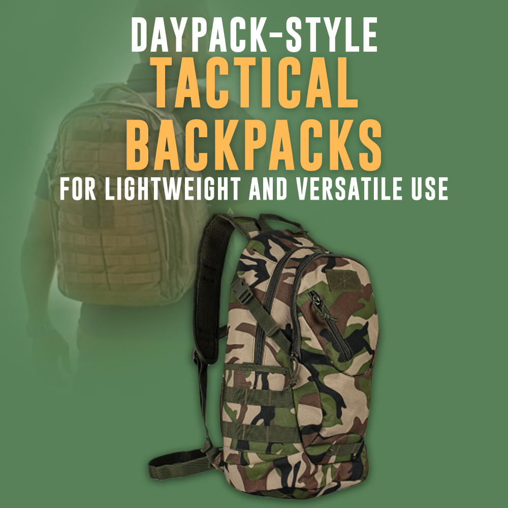 Daypack-Style Tactical Backpacks for Lightweight and Versatile Use