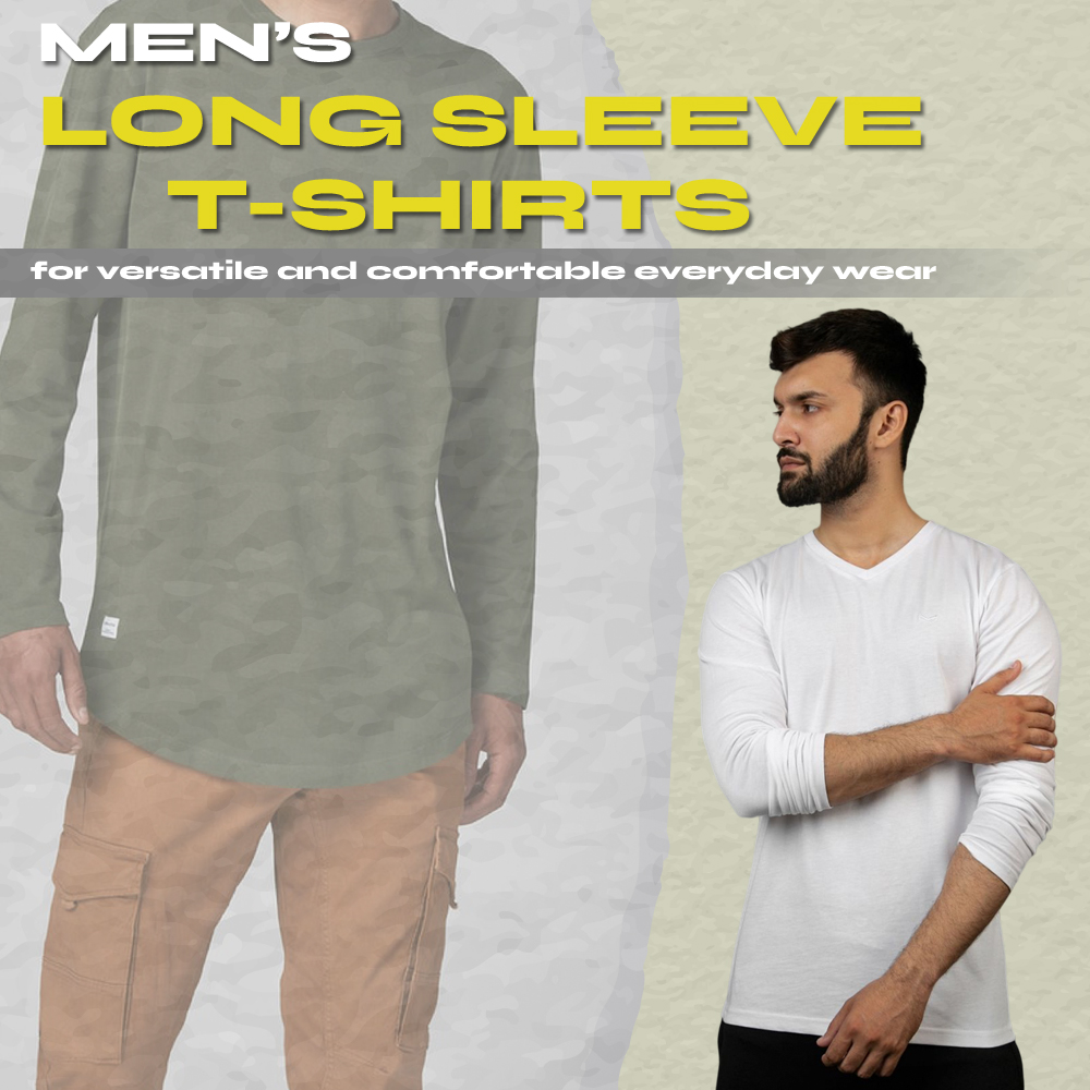 Men's long sleeve T-shirts for versatile and comfortable everyday wear