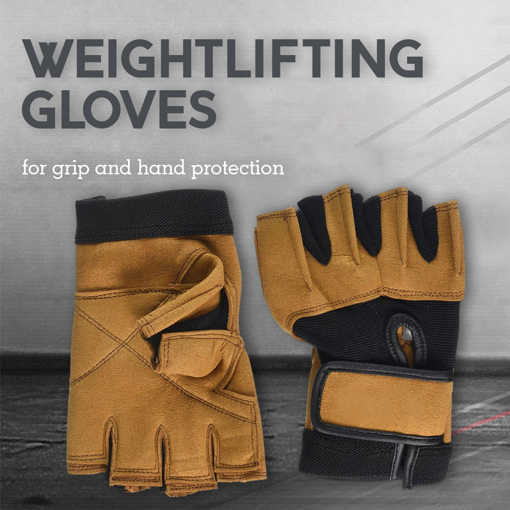 Weightlifting gloves for grip and hand protection